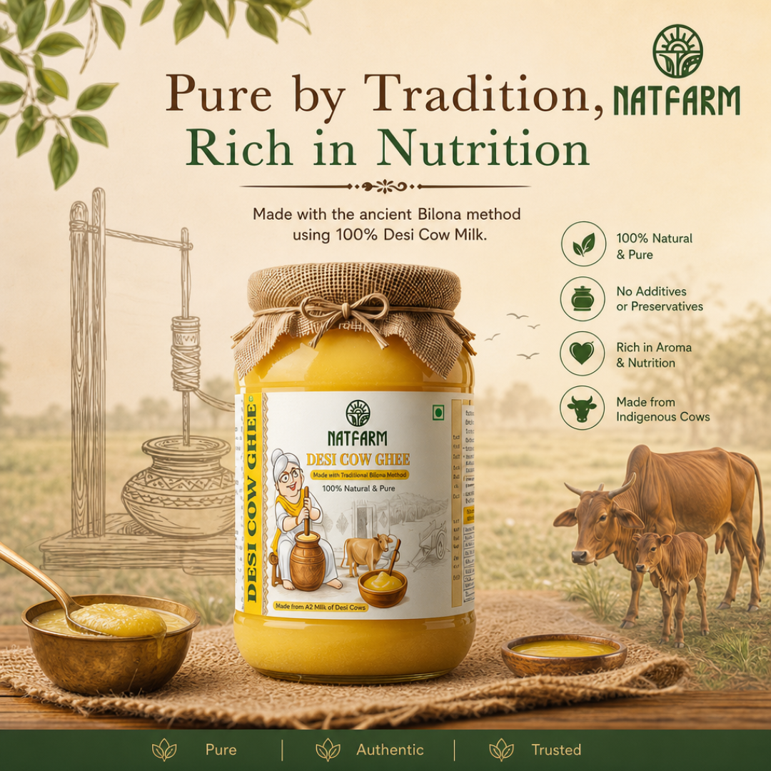 Desi Cow Ghee | 100% Natural & Pure | Traditional Hand-Churned Ghee