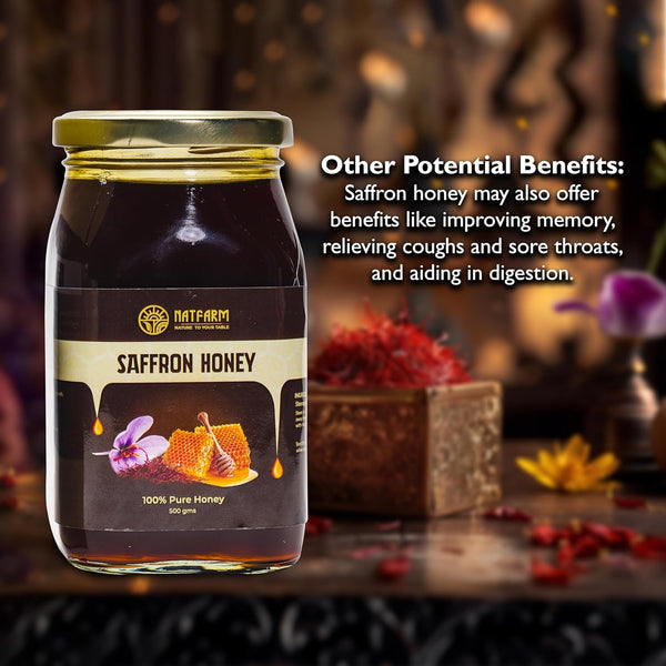 Premium Saffron Honey – 100% Pure Natural Honey Infused with Saffron