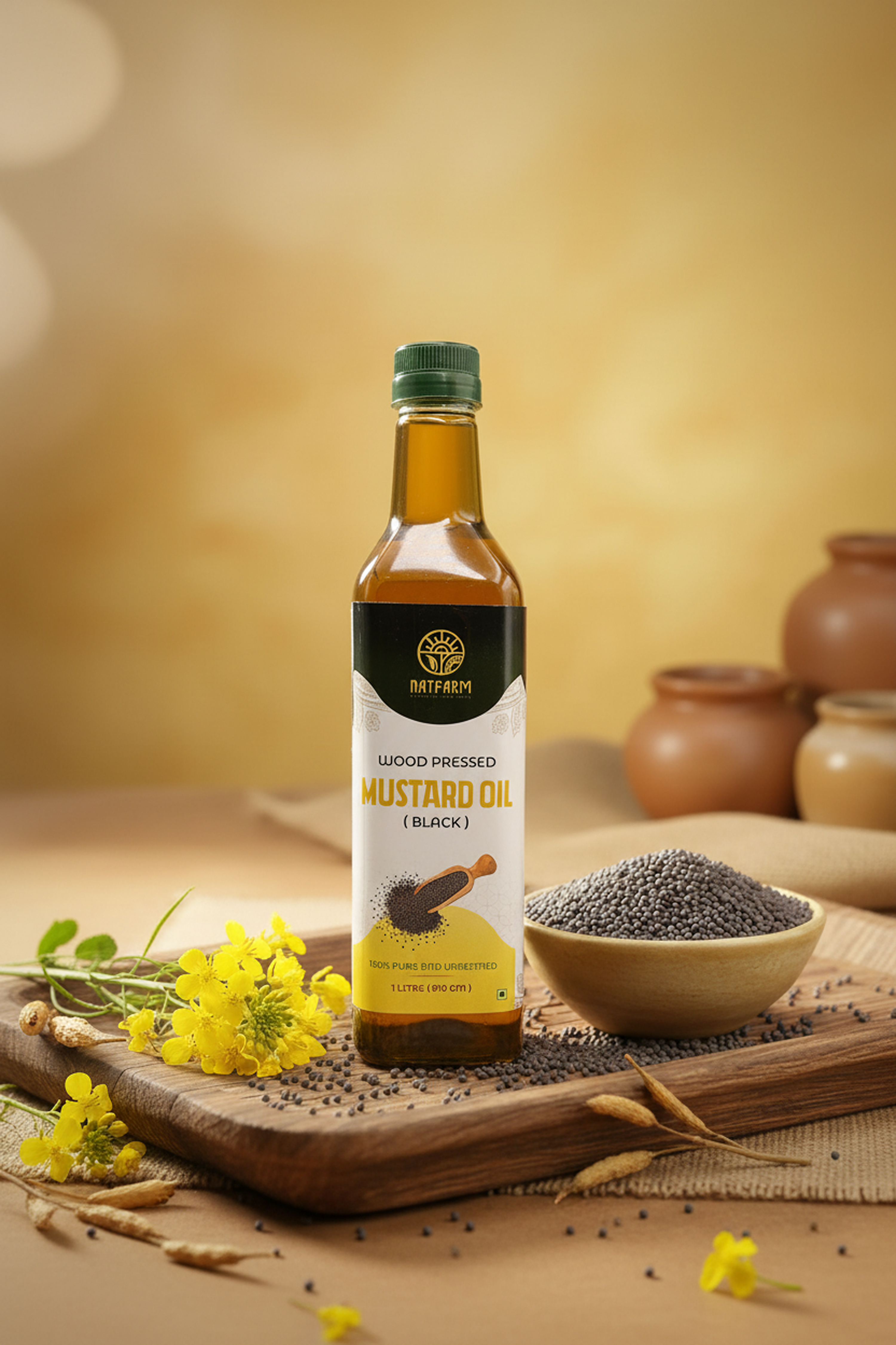 Wood Pressed Black Mustard Oil
