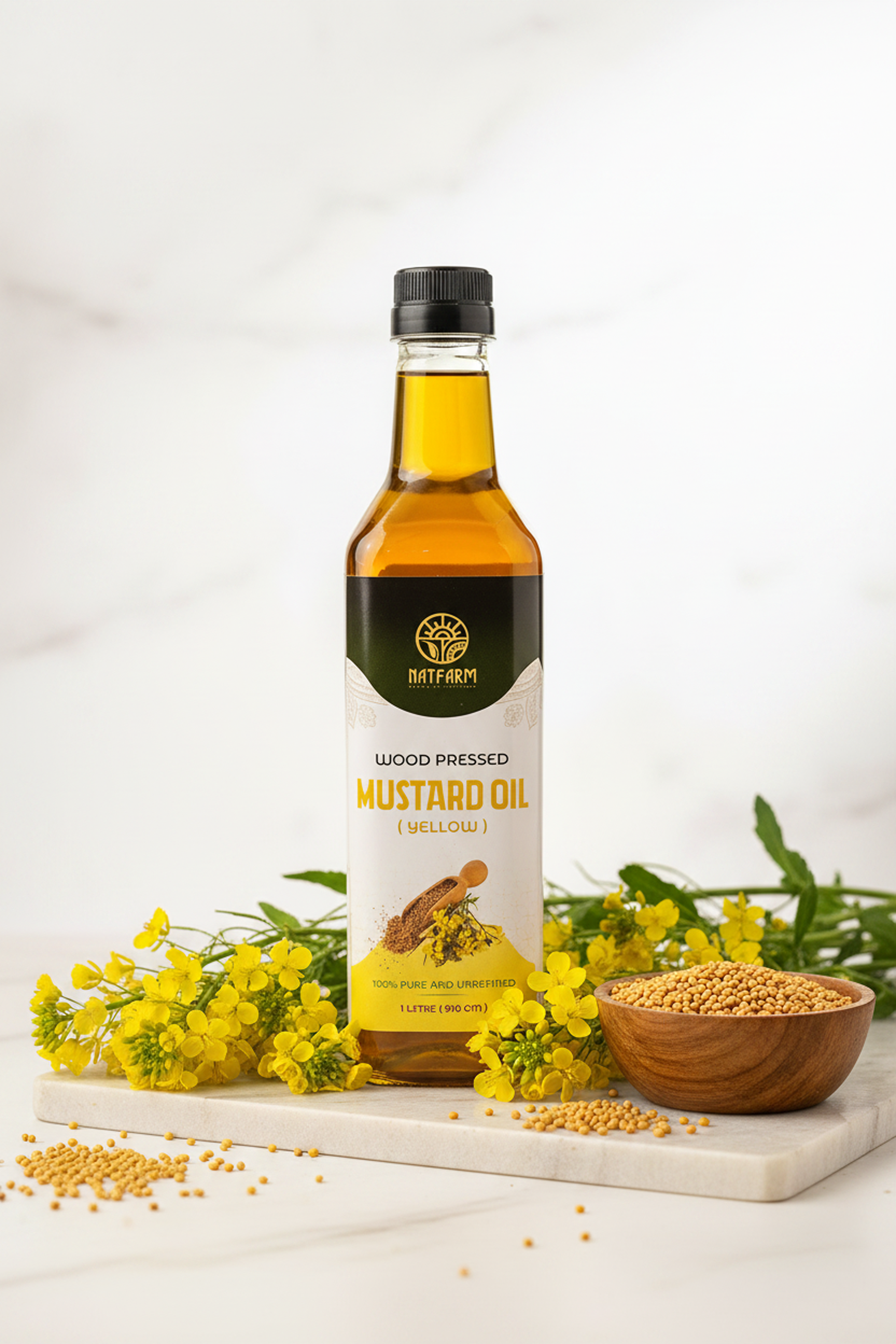 Wood Pressed Yellow Mustard Oil